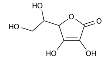 wiązania między atomami witamina C